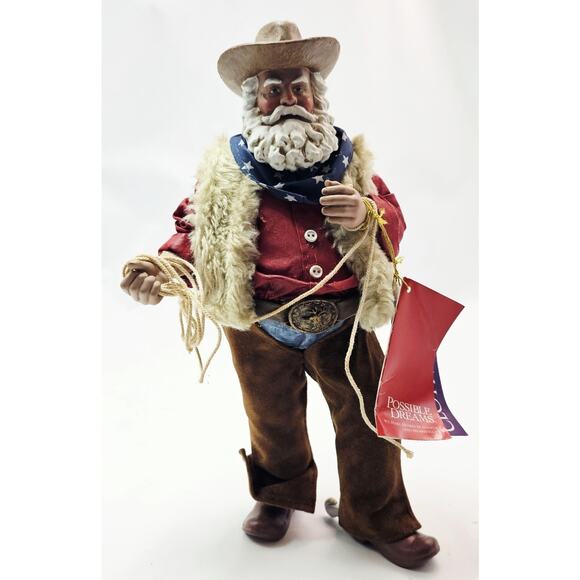 Clothtique Possible Dreams Yuletide Wrangler Santa 713742 - 10.25" T - Picture 6 of 8